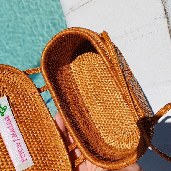 Putu by J. Maclear mini rattan wicker top handle purse vintage - Picture 13 of 17